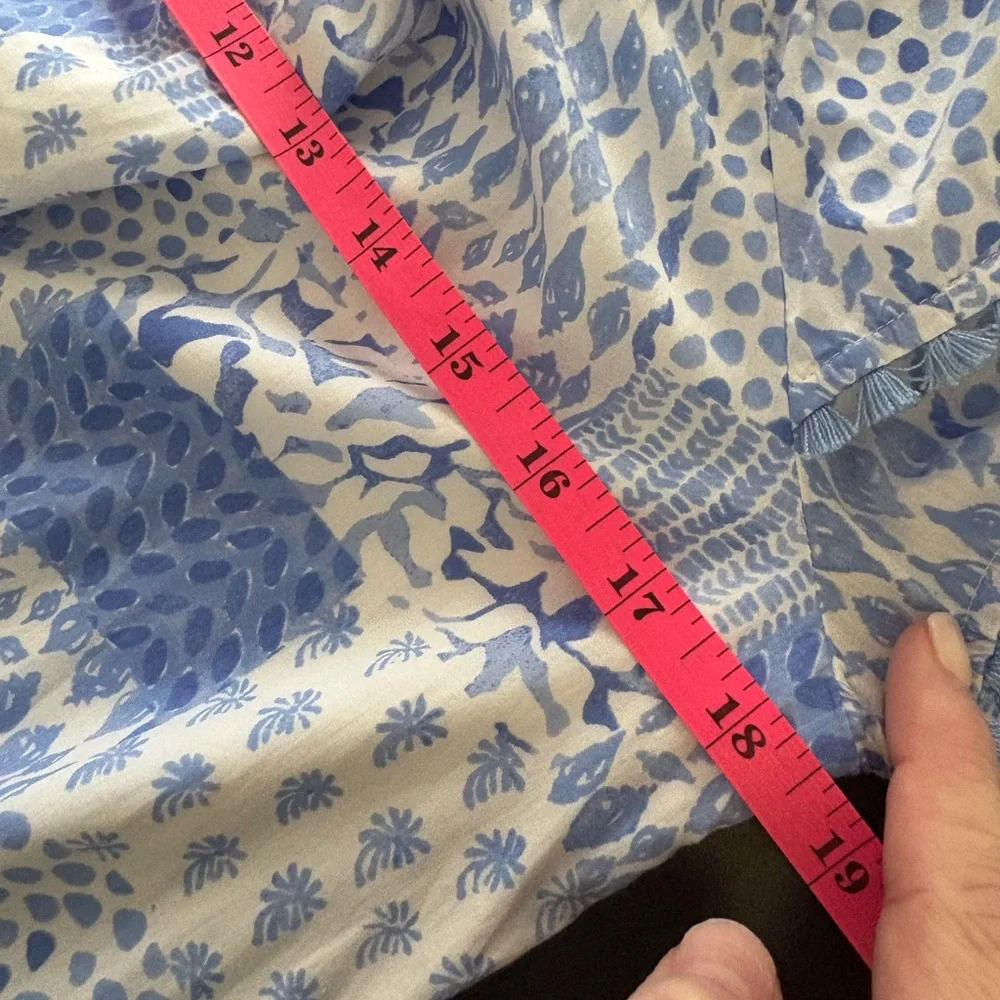 Vineyard Vines EUC Painted Patchwork Off The Shoulder 100% Cotton Romper Size L - Picture 13 of 13